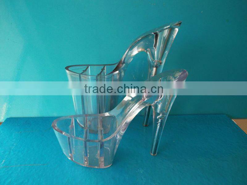 2016 Pretty Steps New Design Wholesale Plastic Women High Heel Shoes