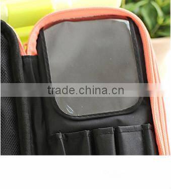 Practical high-capacity portable cosmetic bag
