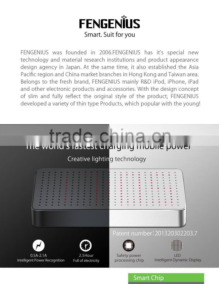 Aluminum portable powerbank 10000mah, mobile power bank battery charger