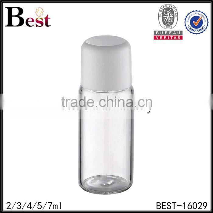 2ml 3ml 4ml 5ml 7ml flat bottom glass test tube with white screw cap