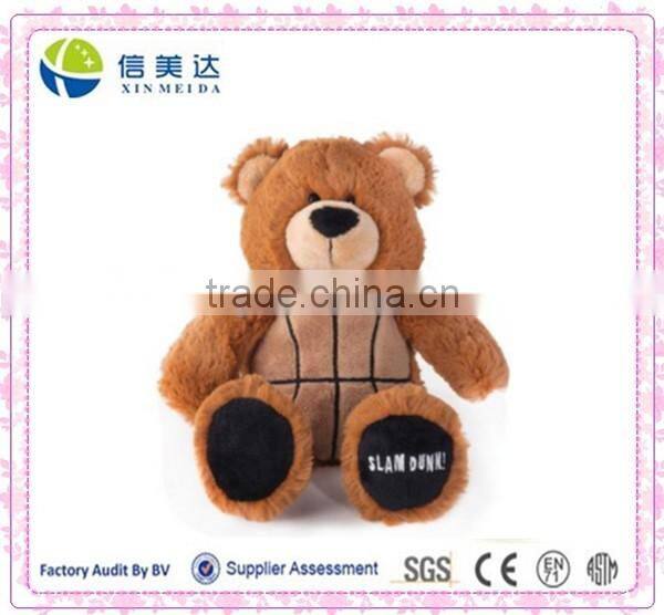 Plush Brown Basketball Game Mascot Bear