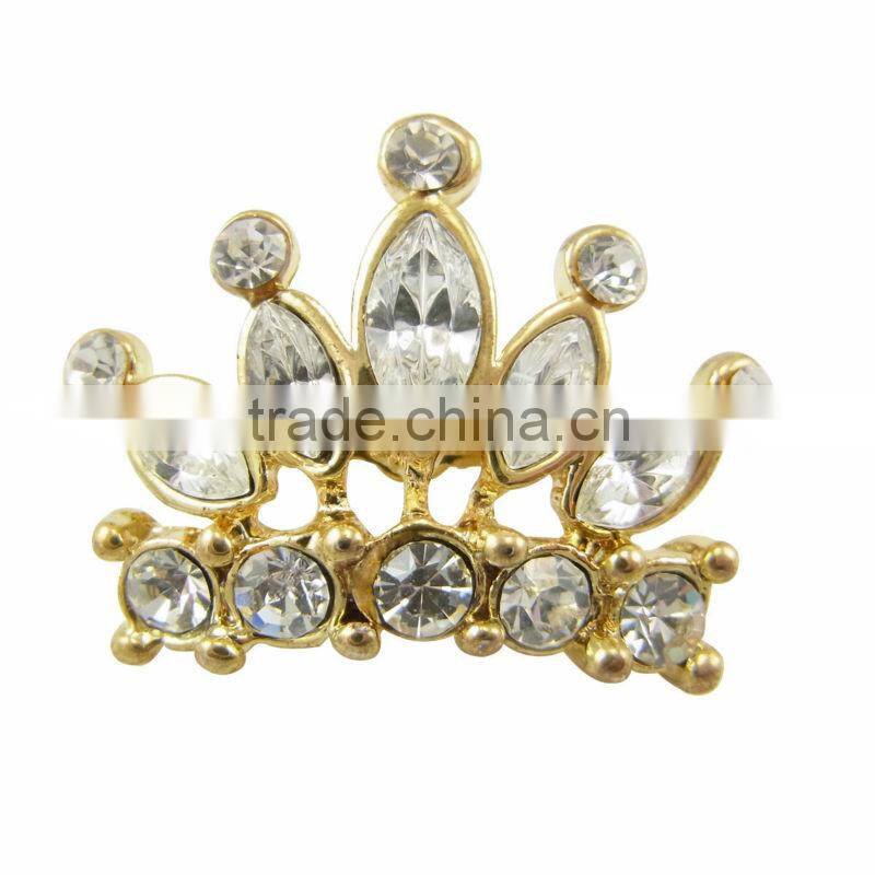 Fashion cheap crystal brooch with zinc alloy