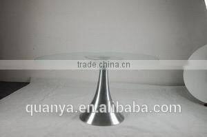 Eero Sarrinen aluminum base coffee table glass top dining table