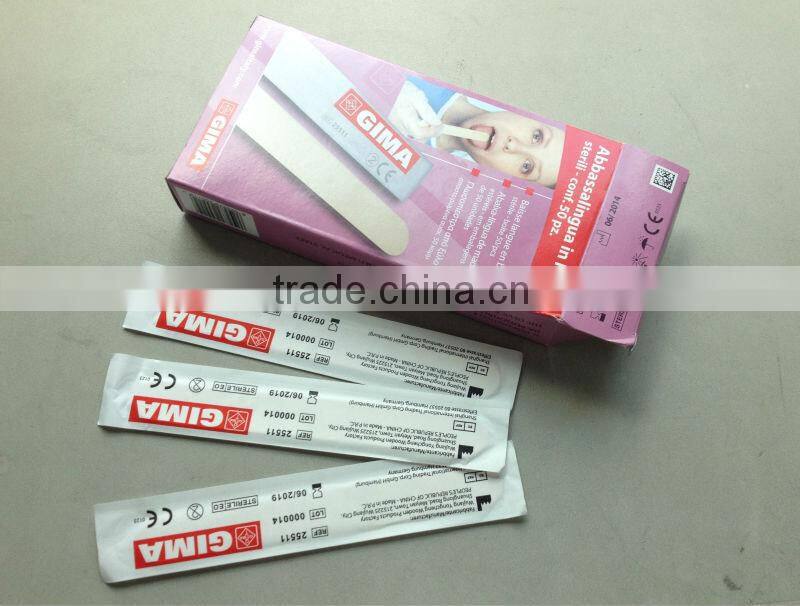 V-GF16-14 50PCS adult disposable sterile medical wooden tongue depressor with paper box
