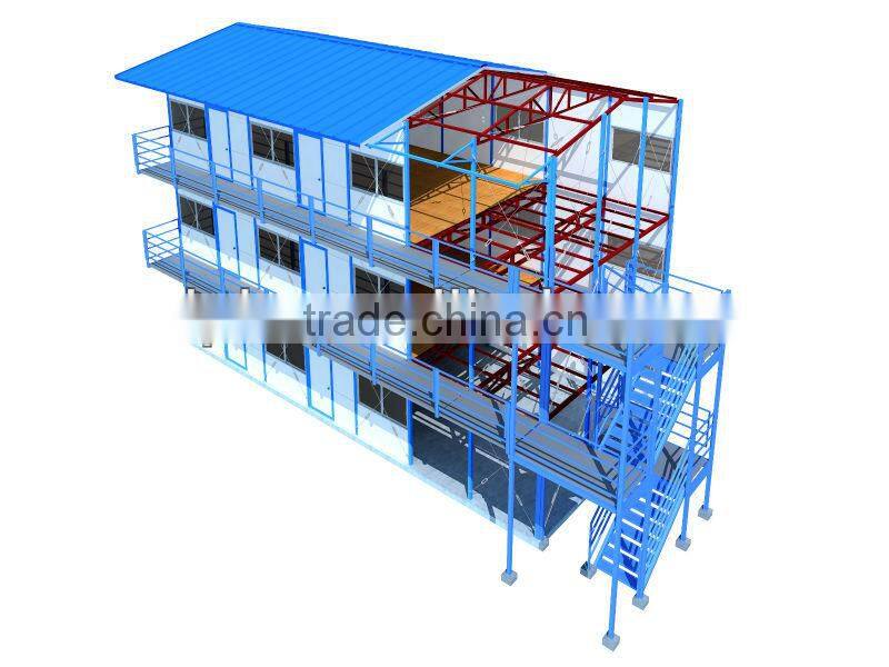 Three story K type prefabricated house India, China alibba modular office, lowes modular homes
