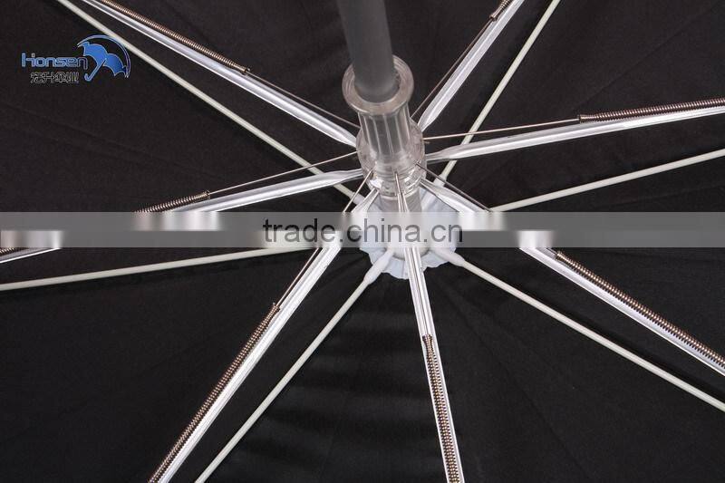Orange Edge Light Aluminum Umbrella Custom Logo