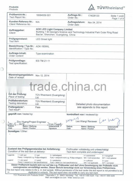 TUV GS CE ROHS IK10 TM21 SAA UL DLC 100w Outdoor Lawn Garden LED Street Solar Light