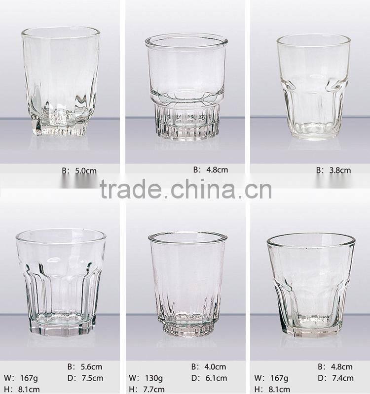 classic glassware, glass cup with fire polished, tableware