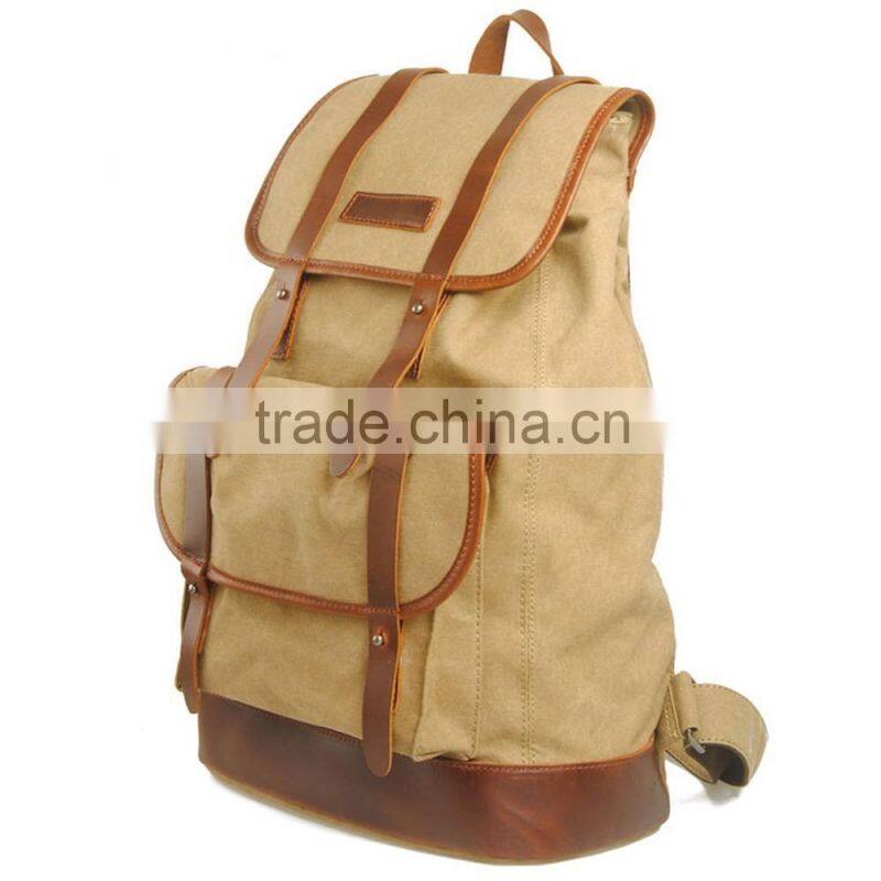 New stylish backpack vintage canvas school backpack hiking backpack