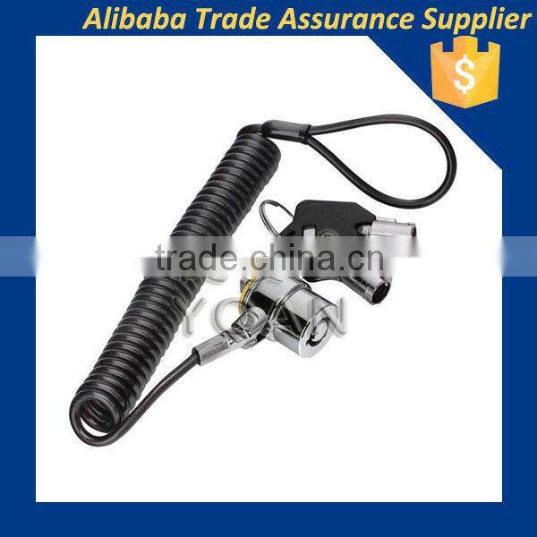 Security 2 tubular key cable lock for LCD TV and LCD monitor