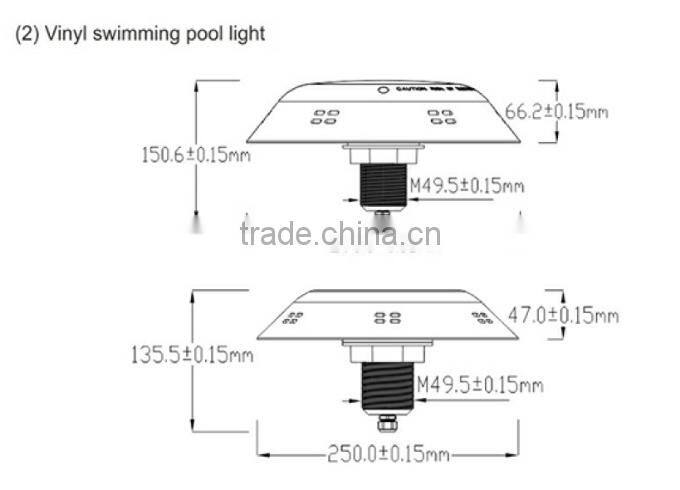 IP68 RGB 18W New LED Swimming Vinyl Pool Light for Different Pool / vinyl pool