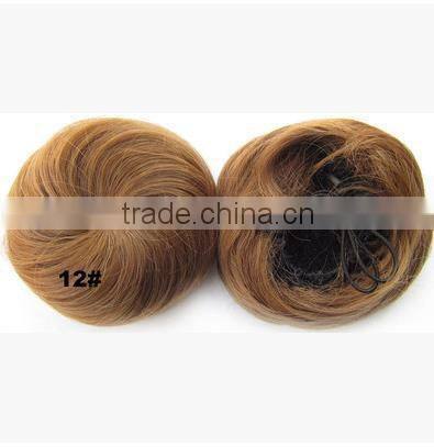 New style hair bun Chignon Ponytail Drawstring Hairpieces Color Black #1