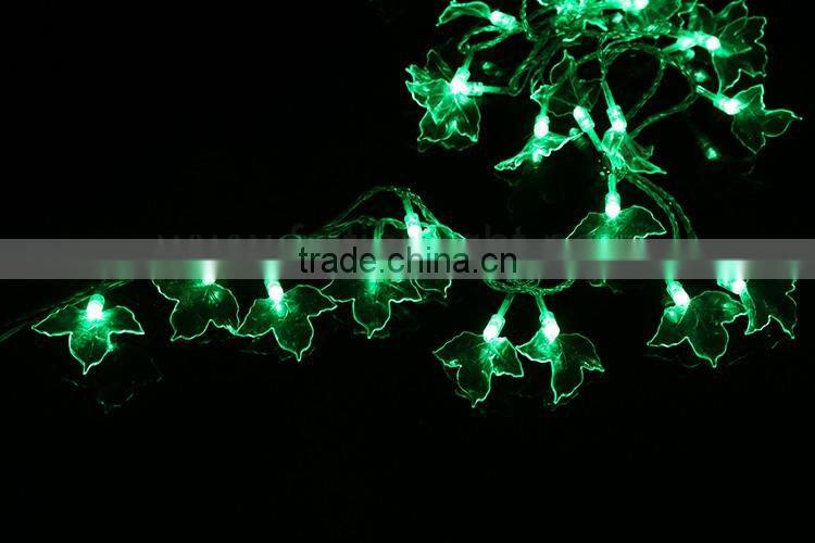 TZFEITIAN Walmart SEDEX audit outdoor decor green color maple leaf string light
