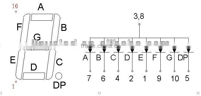 0.56" 7 segment white color