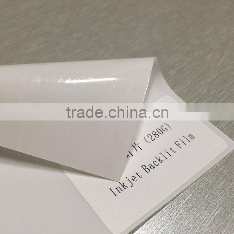 Inkjet Media Coated Matte Backlit PET Film