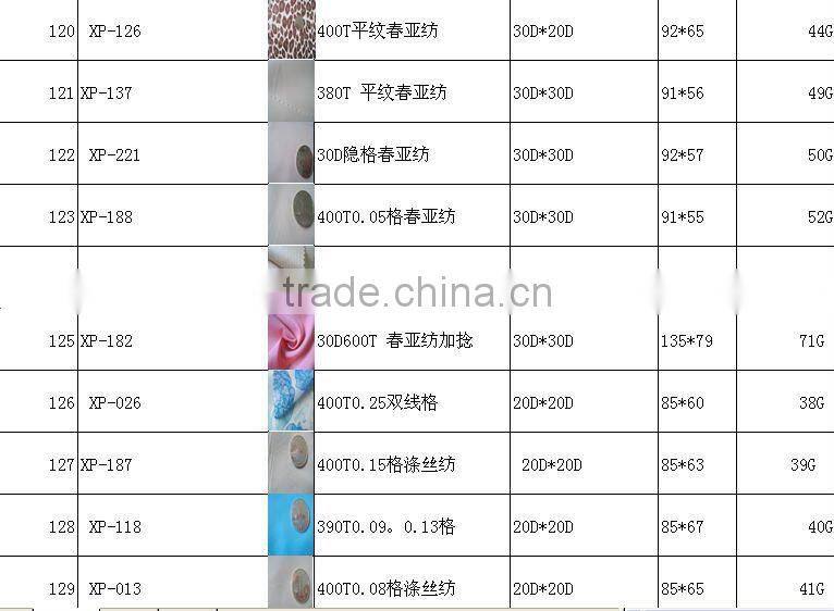 100% Polyester Superfine Stripe Pongee Fabric