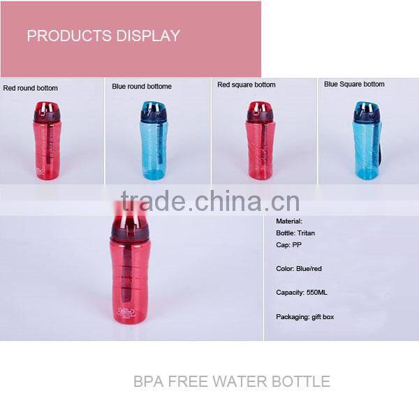 550ml Tritan drink water bottles with tea mesh and clear cover