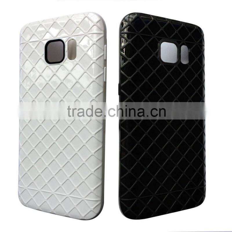 Free sample mobile acessories rhombus design soft TPU phone case for sumsung s7