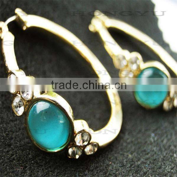 Sapphire Hoop Earrings