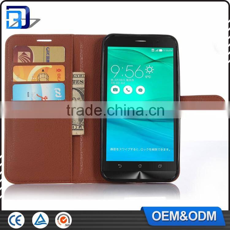 New arrival wallet leather with card slots stand flip case for Asus Zenfone Go 5.5 ZB551KL cell phone cover china price