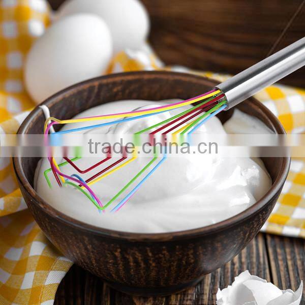 Non-toxic Stainless Steel Silicone Egg Beater For Kitchen