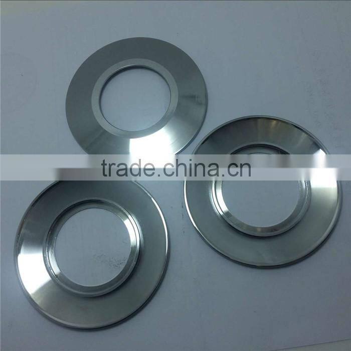 metal cover plate round round steel base plates in shiny Chrome plated