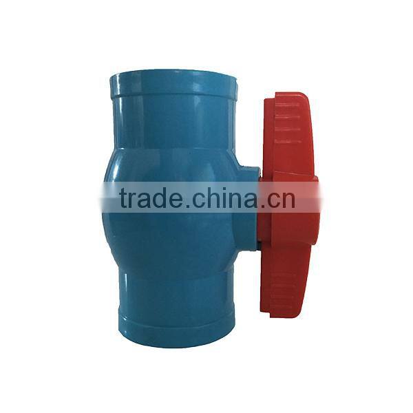 Blue Color UPVC Ball Valve butterfly and level handle