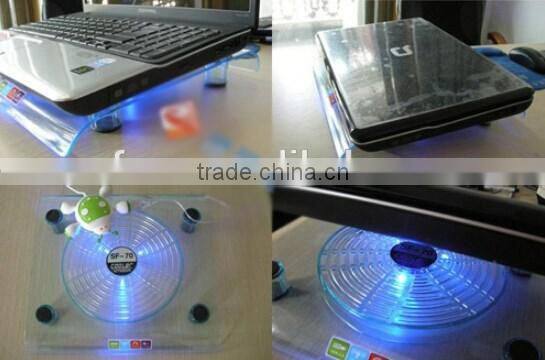 High quality colorful notebook laptop cooling stand with led light
