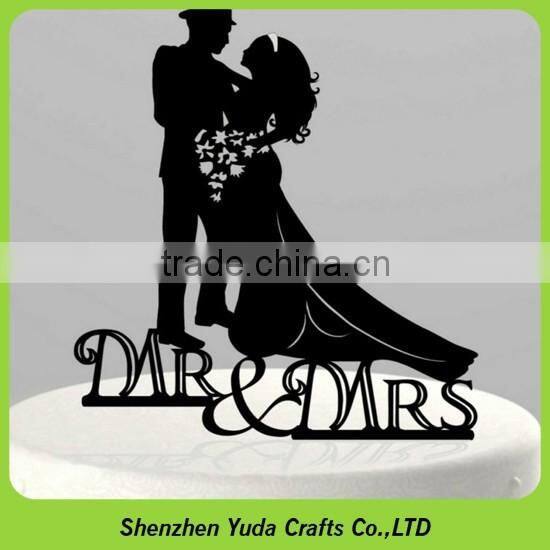 for like ever cake topper monogram/ yellow lucite anniversary decorational cake accessories