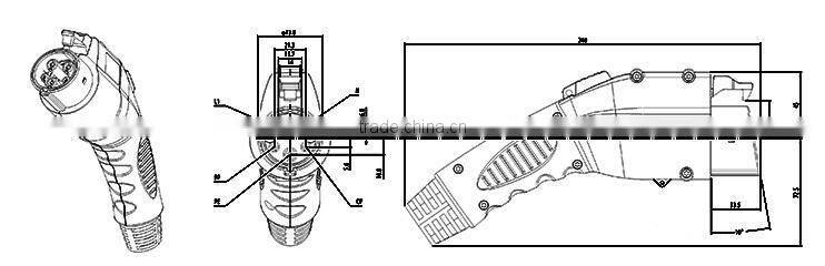 UL standards type 1 electric car charging ac sae j1772 EV point charger electric vehicles inlet charger