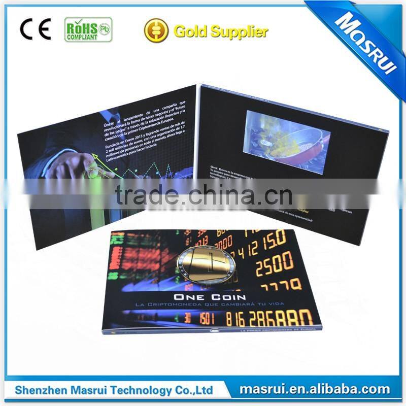 Paper card with LCD video invitation card