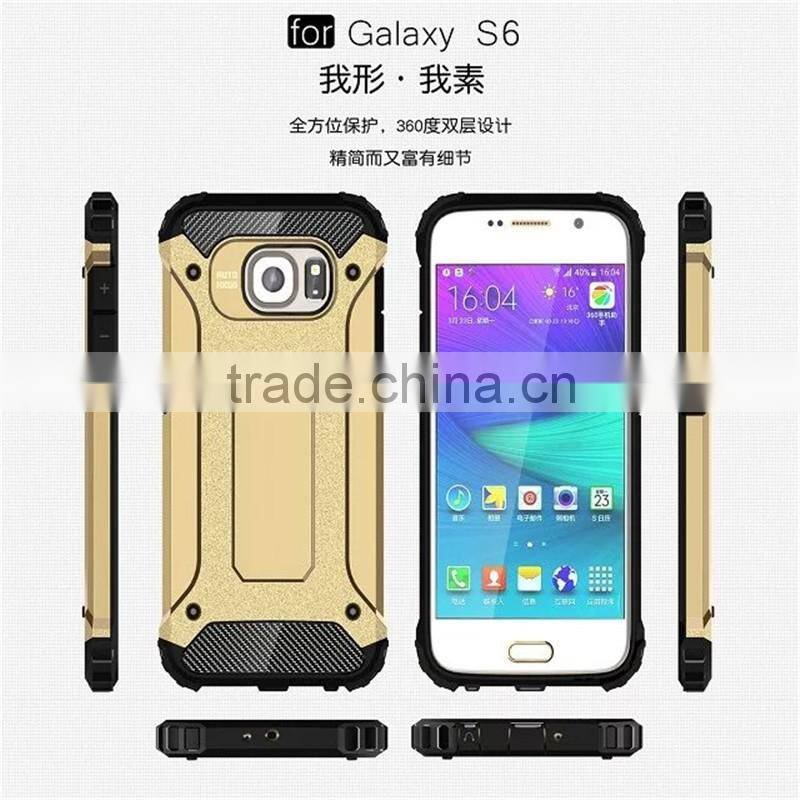 Hot Selling Iron-Bear Dual Layer Hybrid Armor Cell Phone Case For Samsung Galaxy S6
