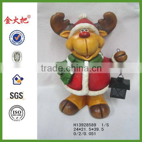 Christmas reindeer decoration with lantern
