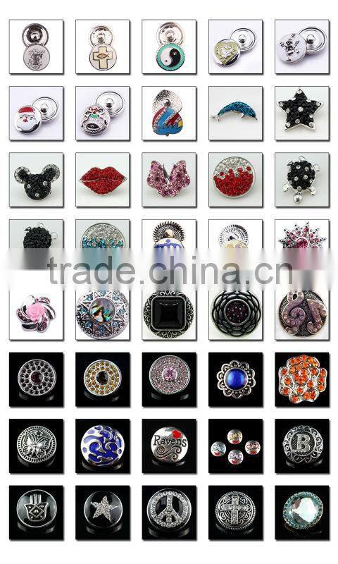 silver top quality men press button jewelry