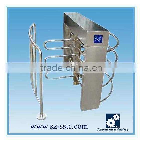 Stainless steel tripod turnstile for managing crowd access