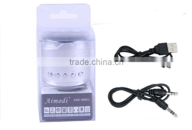 Portable mini speaker Micro TF card Line in audio input function FM audio