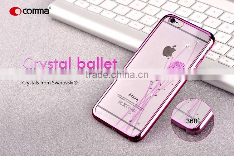 Luxury Original Diamand Element Cell Phone Case for iPhone 6, Electroplating Crystal PC Back Cover for iPhone 6s