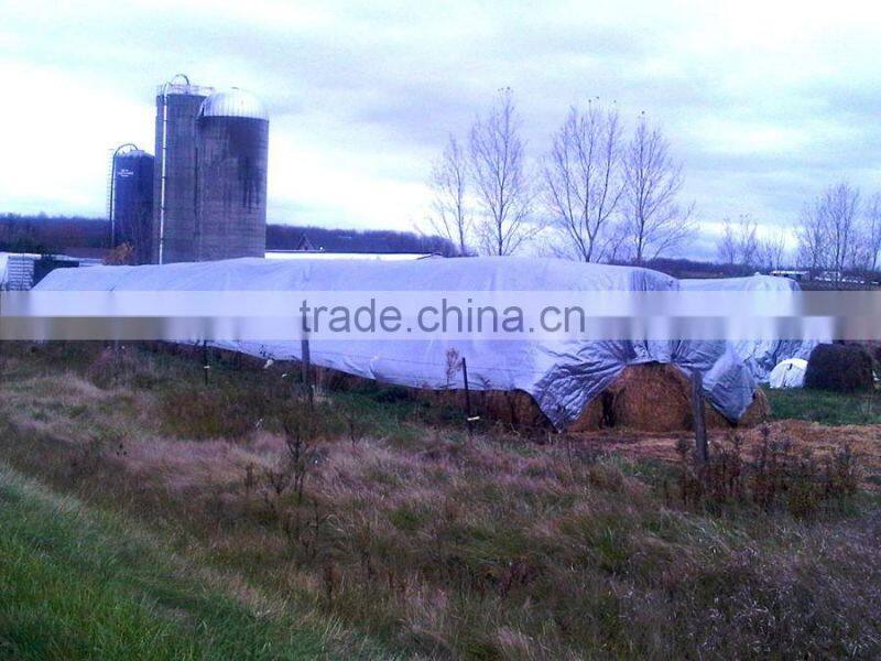 20' X 40' 6oz Heavy Duty Premium Silver Hay Tarp - 12 Mil Thickness