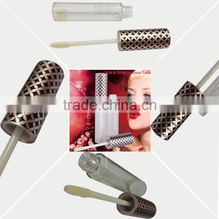 Customized aluminum lip gloss tube lip gloss container, empty cosmetic lip gloss packaging