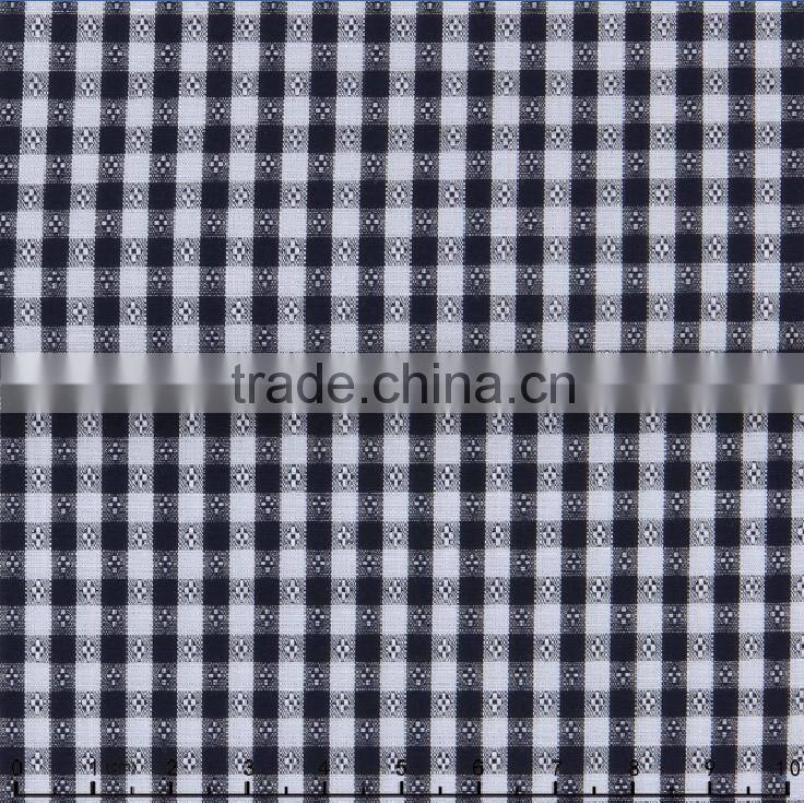James ready fashion gingham check blue dobby regular soft shirting fabrics