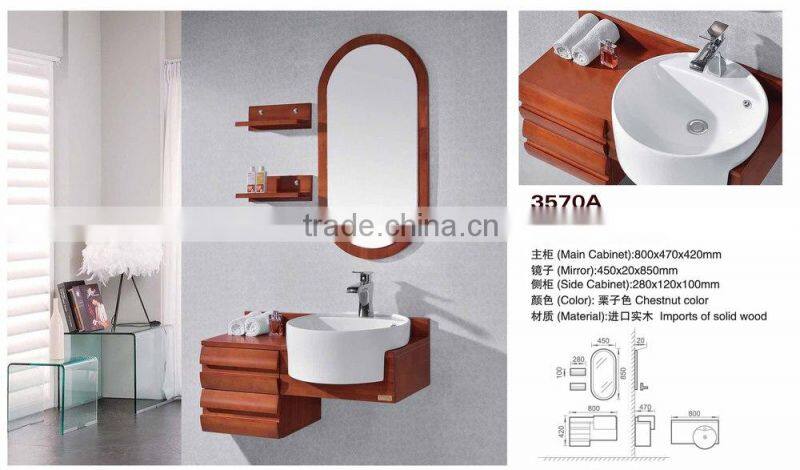 wooden wall hung used bathroom vanity cabinet DC3570A