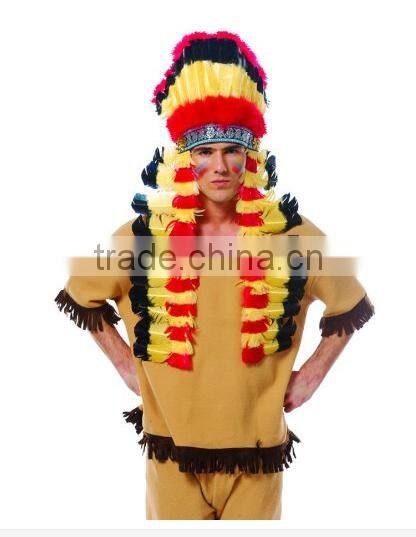 Native Indian Headdress with Trailer Adult Costume Accessory