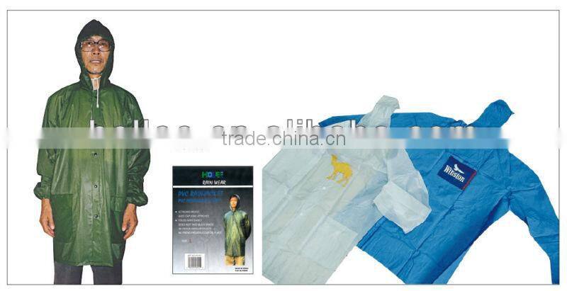 100% pvc rainjacket