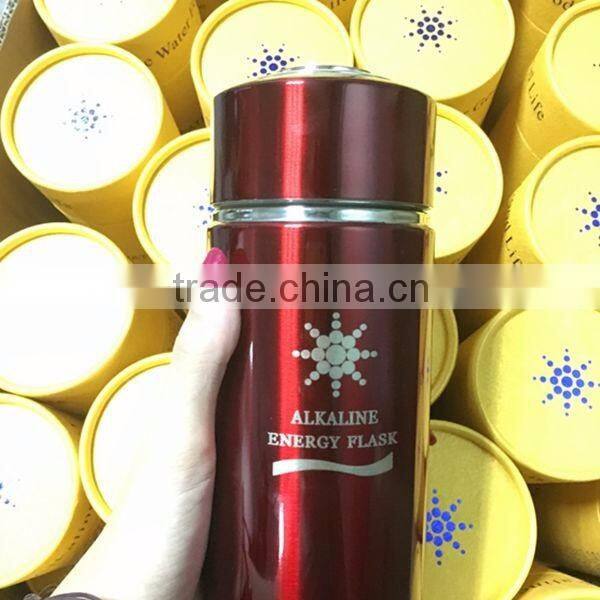 Reusable alkaline water bottle with alkaline filter