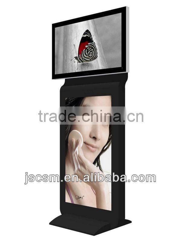 Portable Outdoor 55inch lcd electronic player pop display support 1080p for advertising