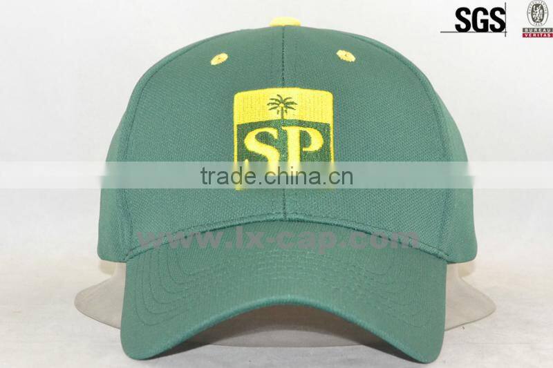 embroidery polyester green cap baseball