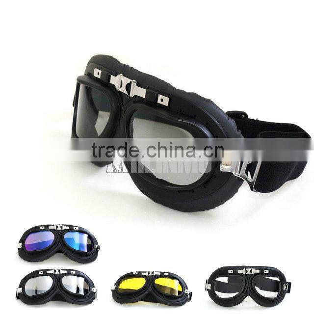 5 lens Black frame Flexible Adult Motorcycle Motocross Bike riding Cross Goggles helmet glasses