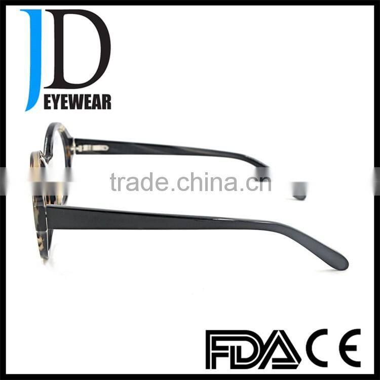 fashionable retro round buffalo horn eyewear custom logo buffalo horn eyeglasses