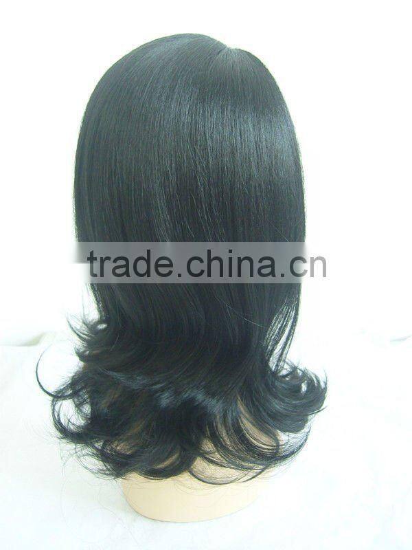 Elegant Synthetic Black Wigs For White Women