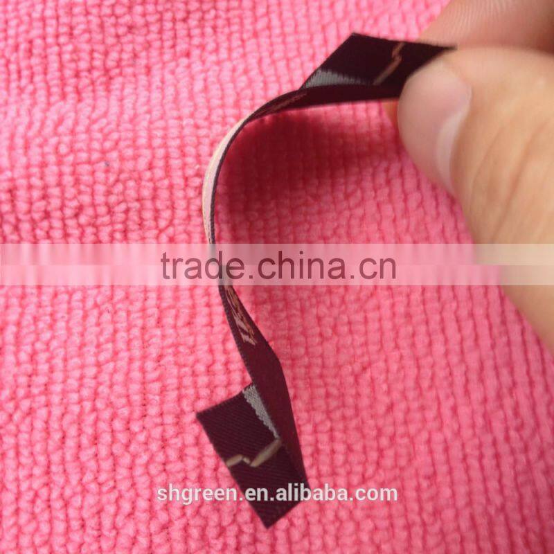 mitre fold weaving clothing label,woven neck tag